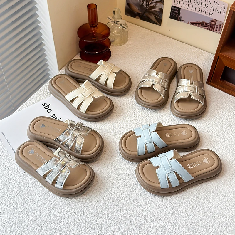 女童外穿凉拖鞋2025夏季新款时尚中大童软底公主鞋儿童百搭沙滩鞋