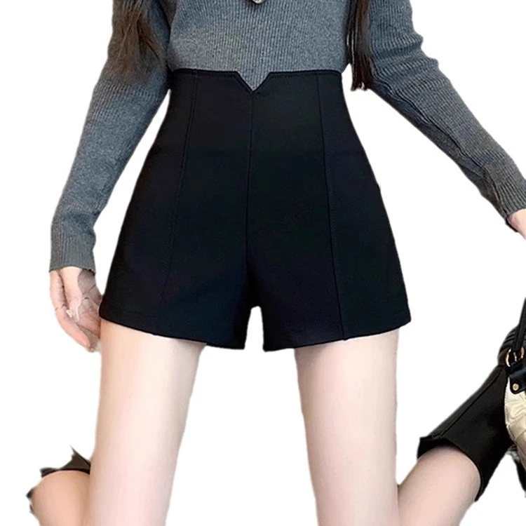 韩版百搭短裤休闲裤子黑色可外穿夏季新款女打底高腰修身弹力紧身