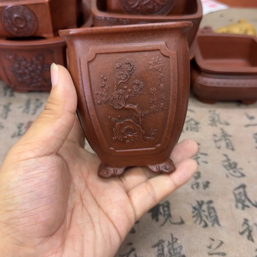花盆紫砂7.5x9.5内经紫砂花盆