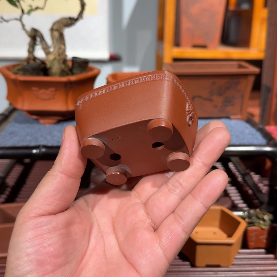 紫砂花盆原矿紫泥