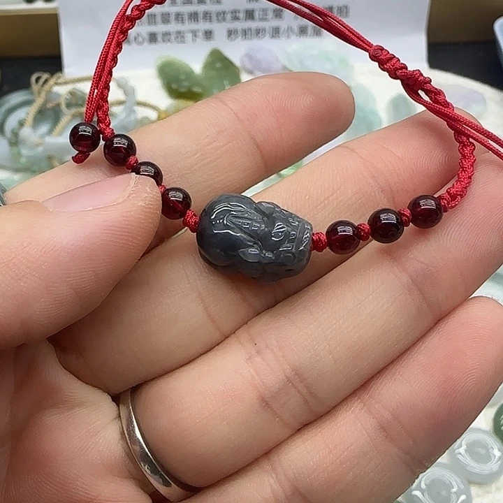 翡翠未镶嵌手链貔貅手绳