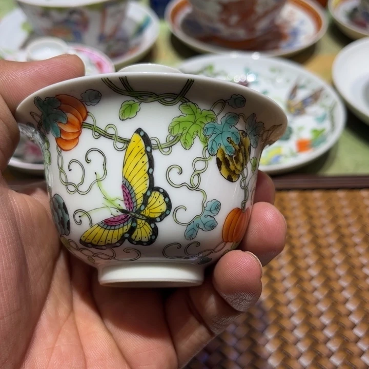 纯手绘精品盖碗杯