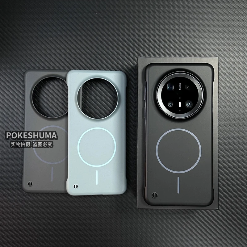 轻薄细磁吸圈肤感无边框散热适用华为mate70pro/60/pura70手机壳