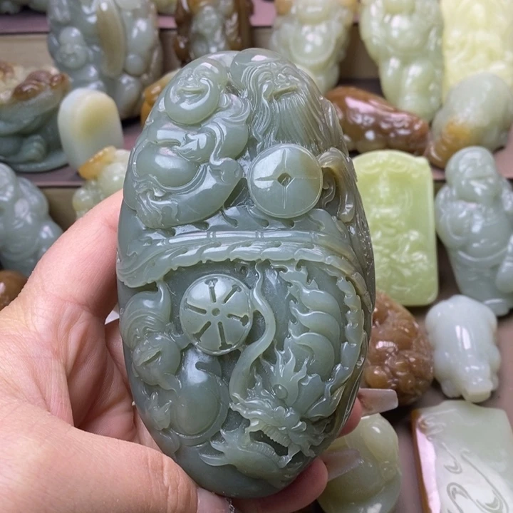 和田玉未镶嵌摆件