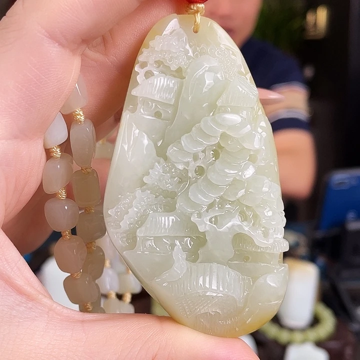 和田玉未镶嵌颈饰