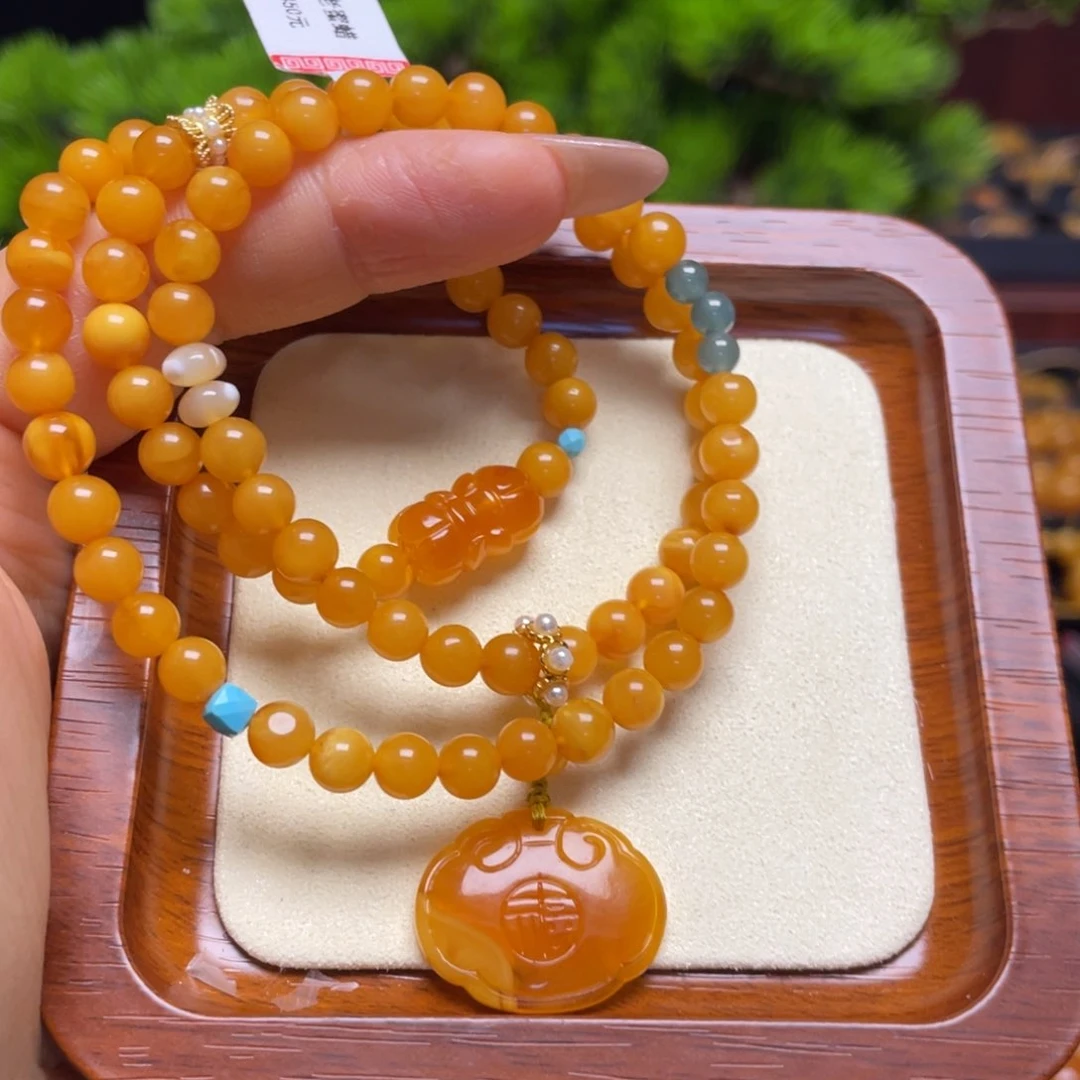 蜜蜡手链未镶嵌手串
