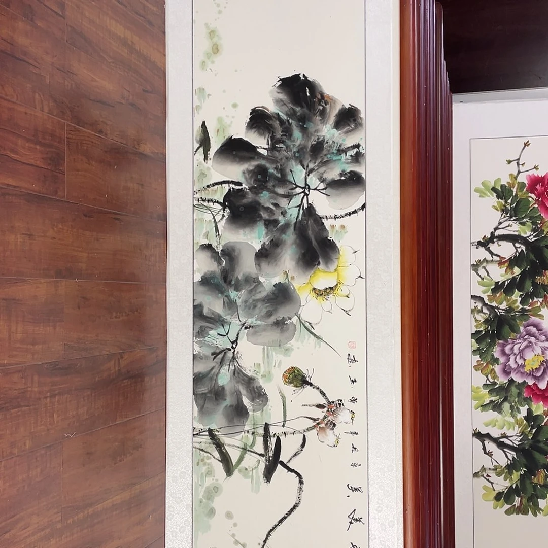 国画带框尺寸48*163厘米