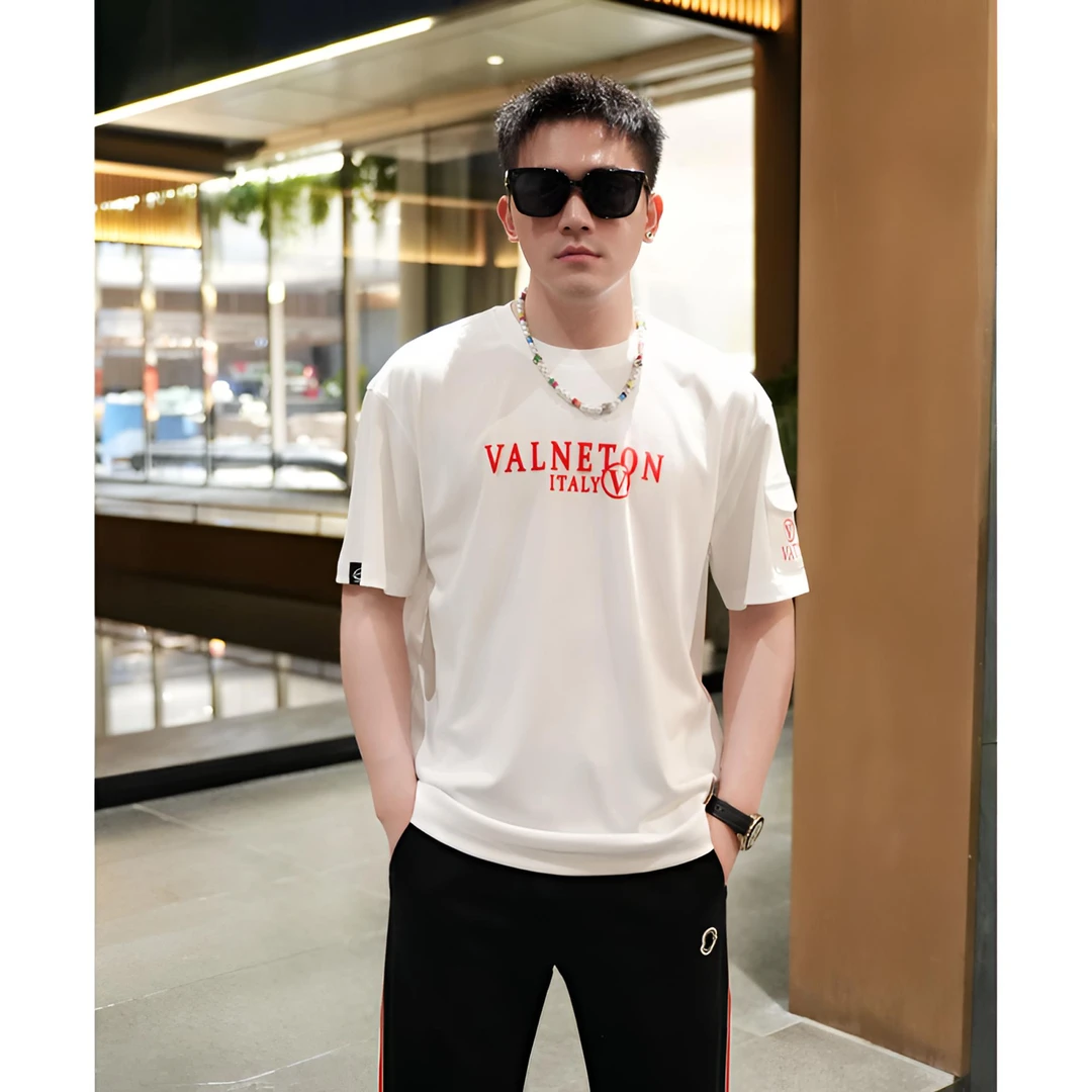 CLL夏季2025新款轻奢印花休闲圆领潮流宽松短袖t恤男潮牌百搭半袖