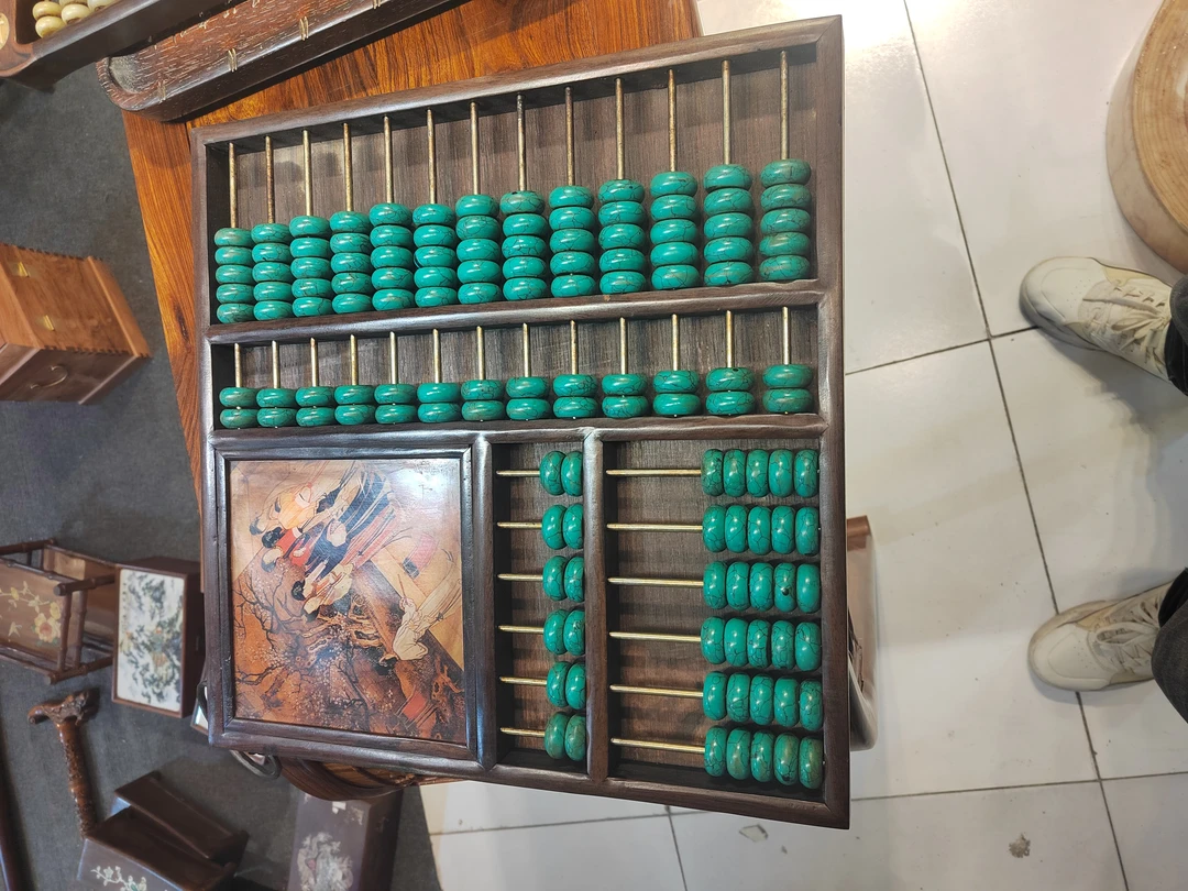 算盘方形算盘绿色