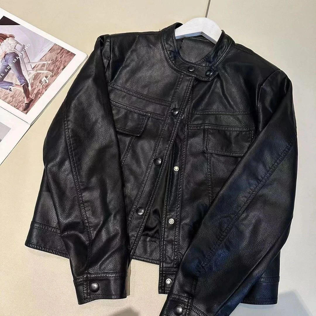 【粉丝推荐】Y5269早春款皮衣设计感百搭时尚外套休闲女装