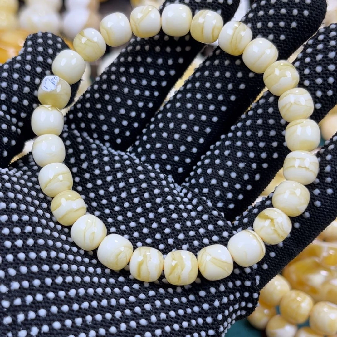 未镶嵌琥珀手链同料虎皮老邢手串9mm