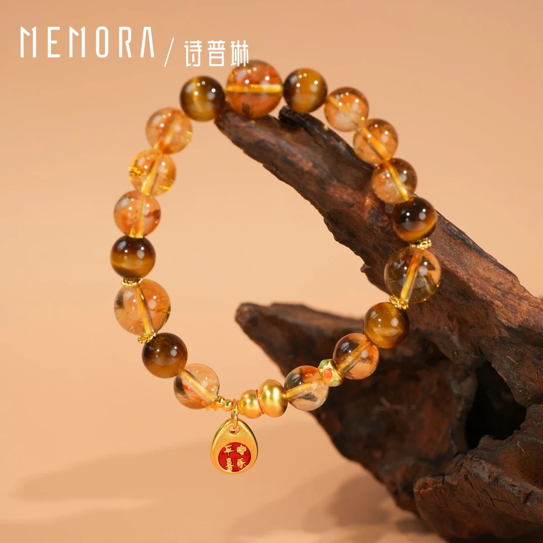 MEMORA/诗普琳成品水晶手串手链足金转运珠时尚精美首饰