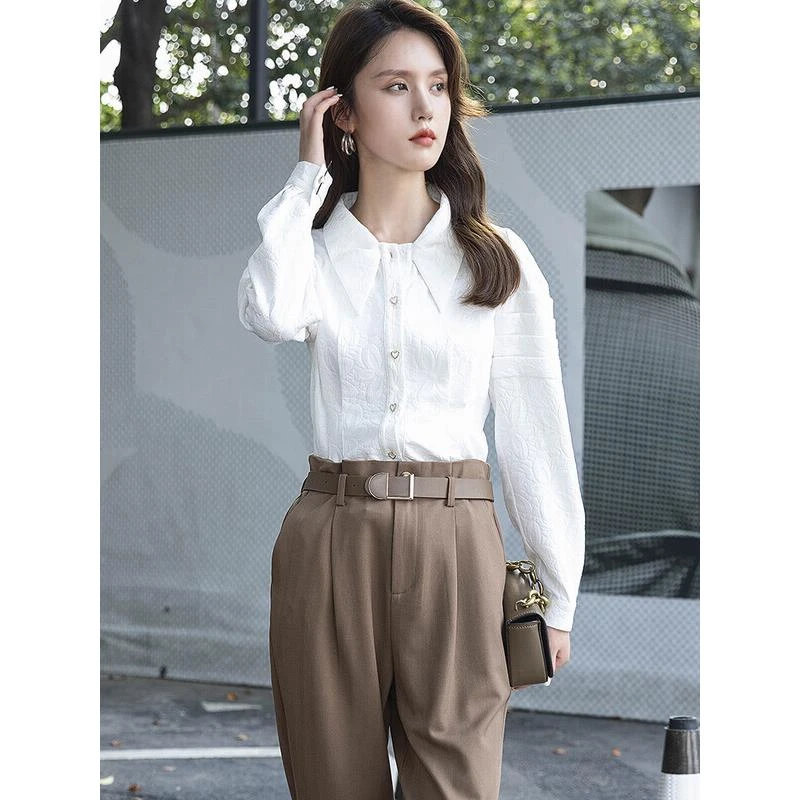 25394【红系列】纯色设计感通勤衬衫C11027