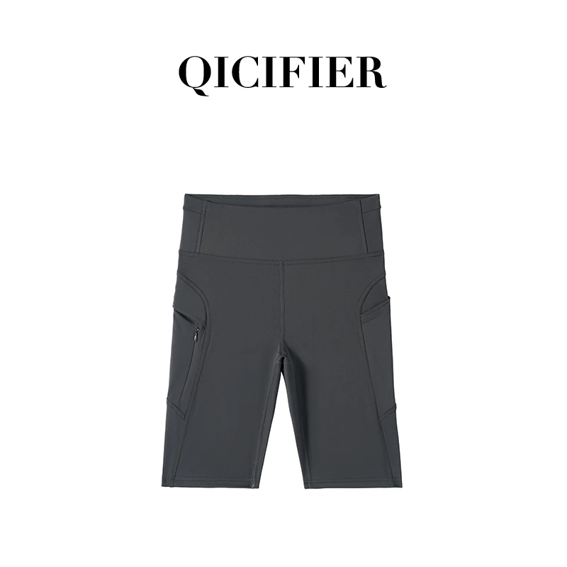 石墨灰 攀登裤五分高腰无痕裸感提臀运动五分短裤 5163