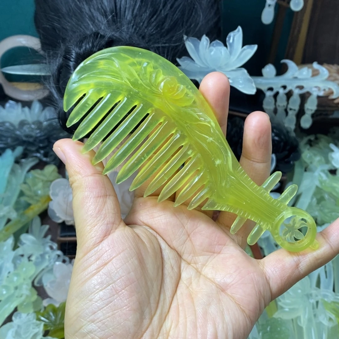 蛇纹石玉未镶嵌发饰