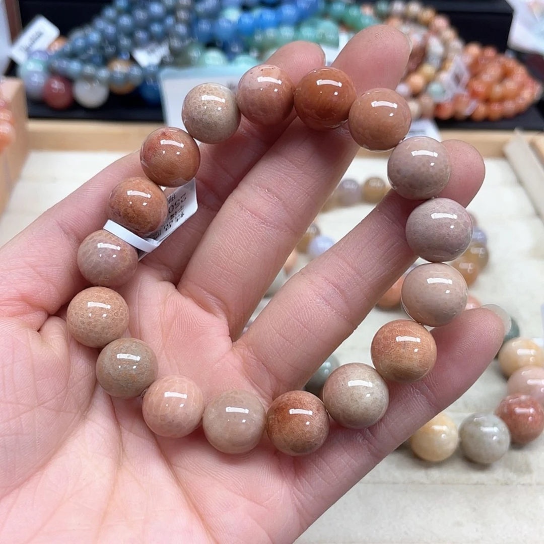 硅化珊瑚（珊瑚玉）未镶嵌手链可*228