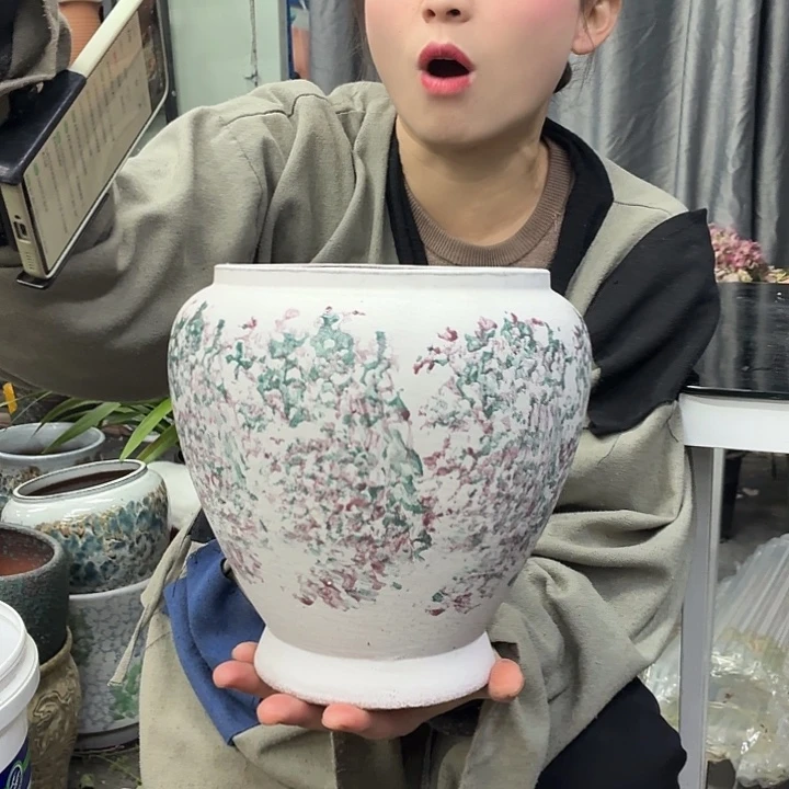 16×21 -粗陶花盆有孔买买买