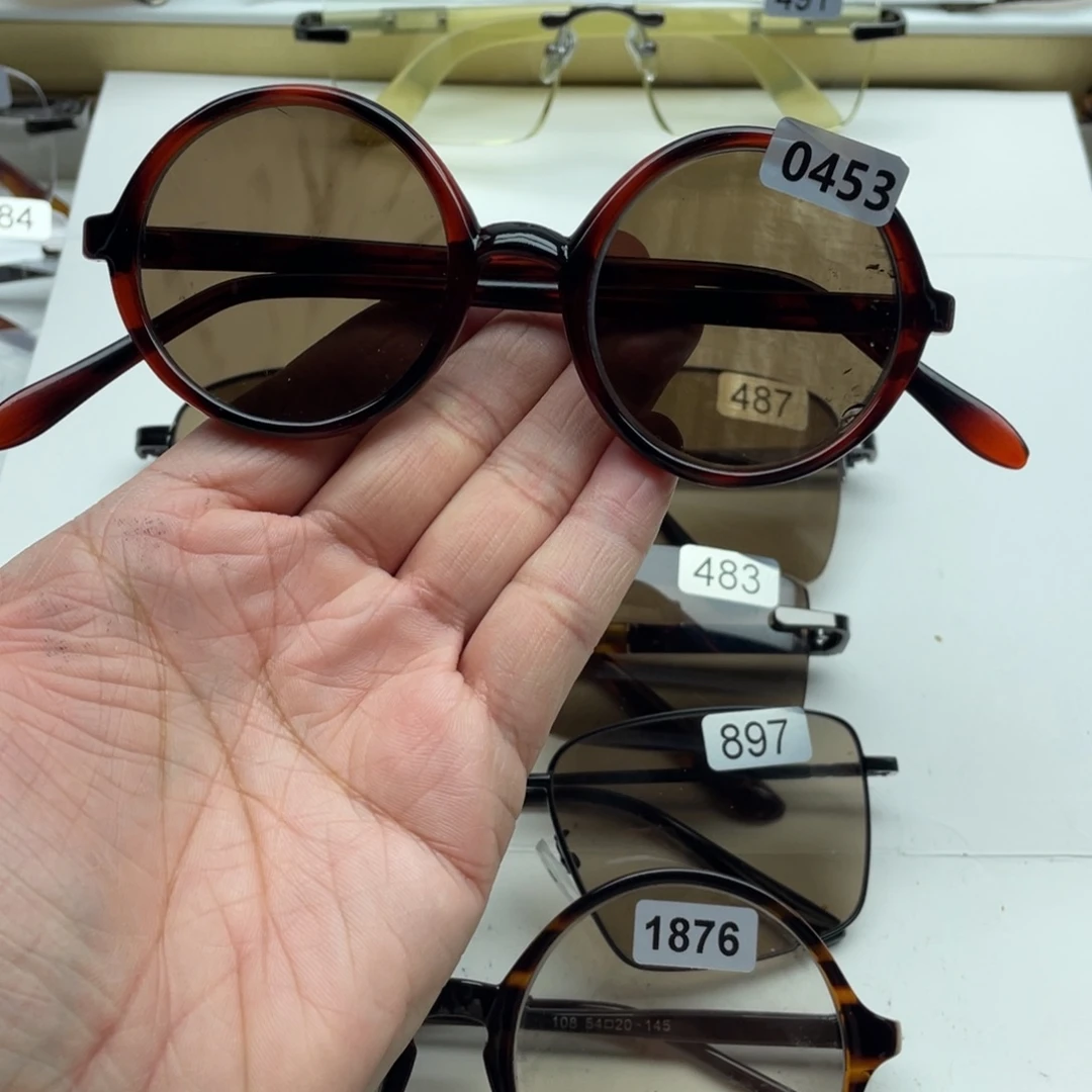 茶水晶复古圆 0453