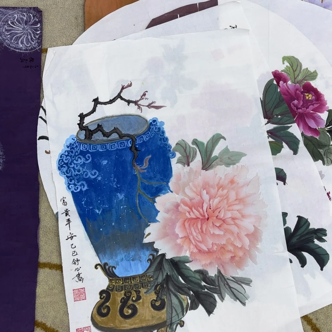 国画九****)花鸟作品花鸟童