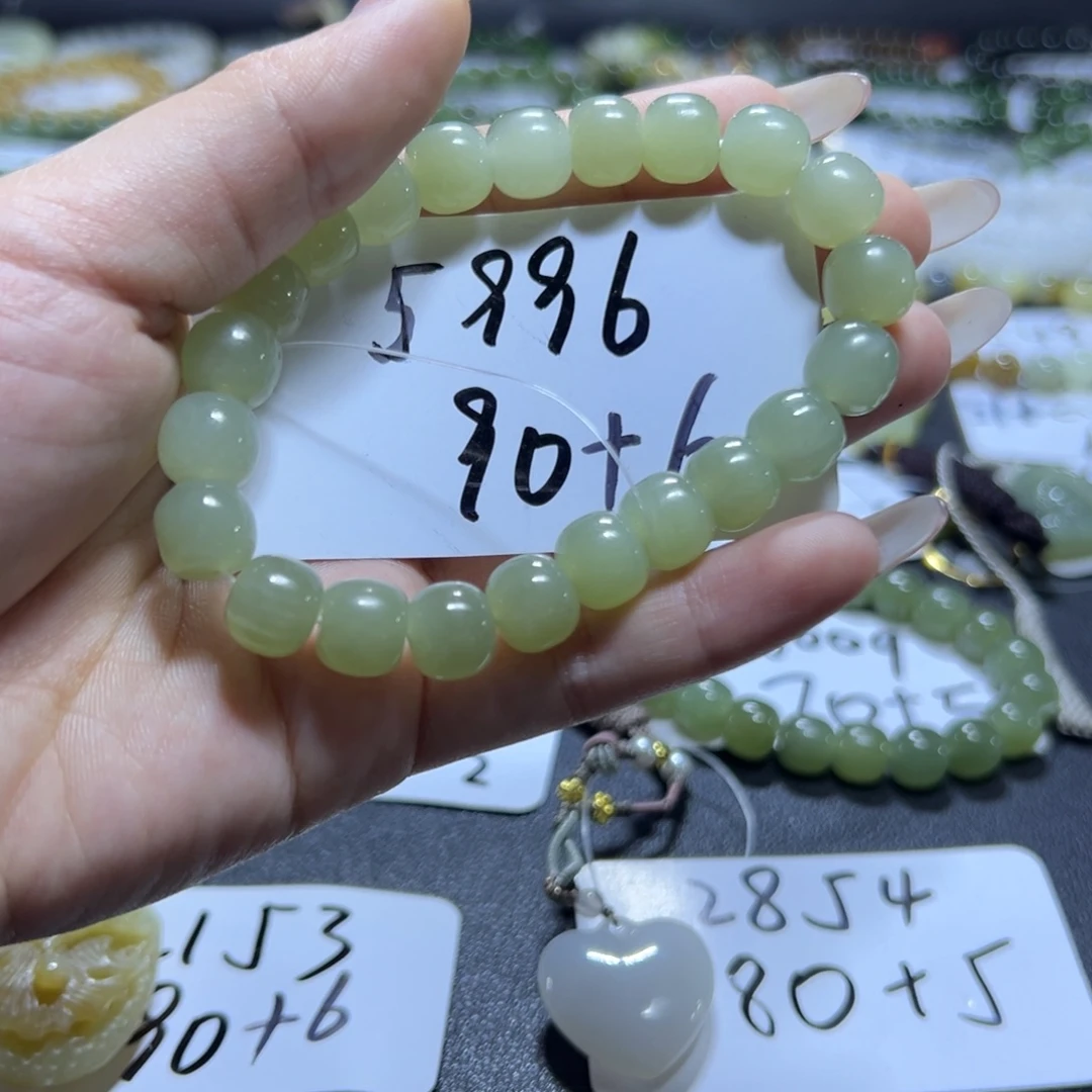 和田玉未镶嵌手串5996