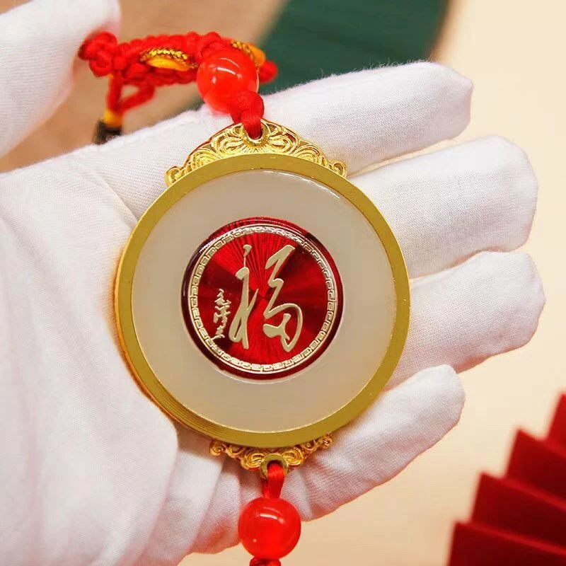 新款高档流苏酒店中式手工结婚挂件车载挂饰纪念品国潮婚庆装饰