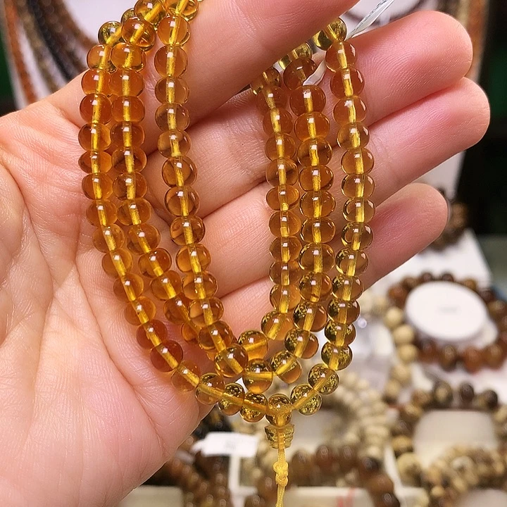 琥珀未镶嵌裸石净水金珀6+491