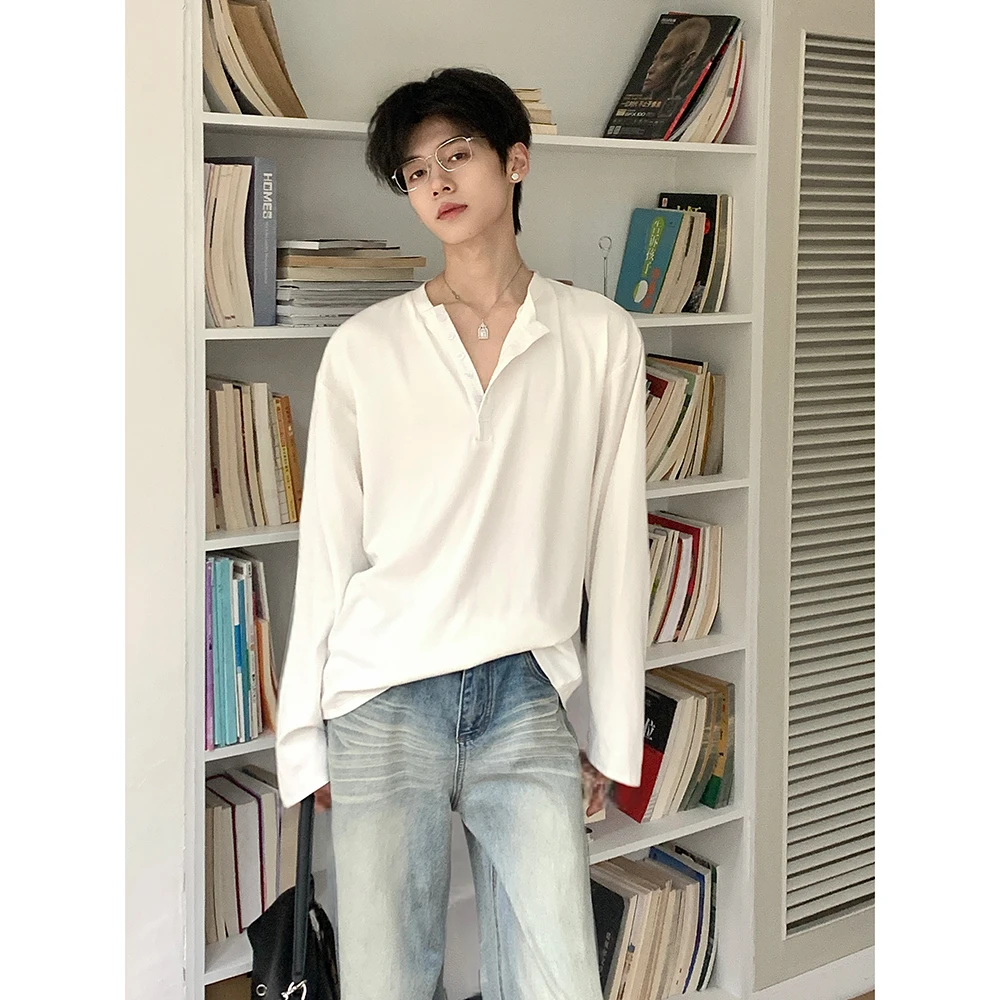 孙恩盛【亨利T恤】柔软舒适百搭显身材多色可选亨利领长袖T恤卫衣