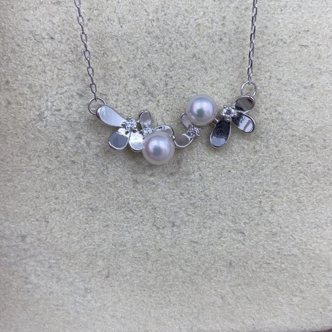 颈饰银S925镶嵌海水珍珠