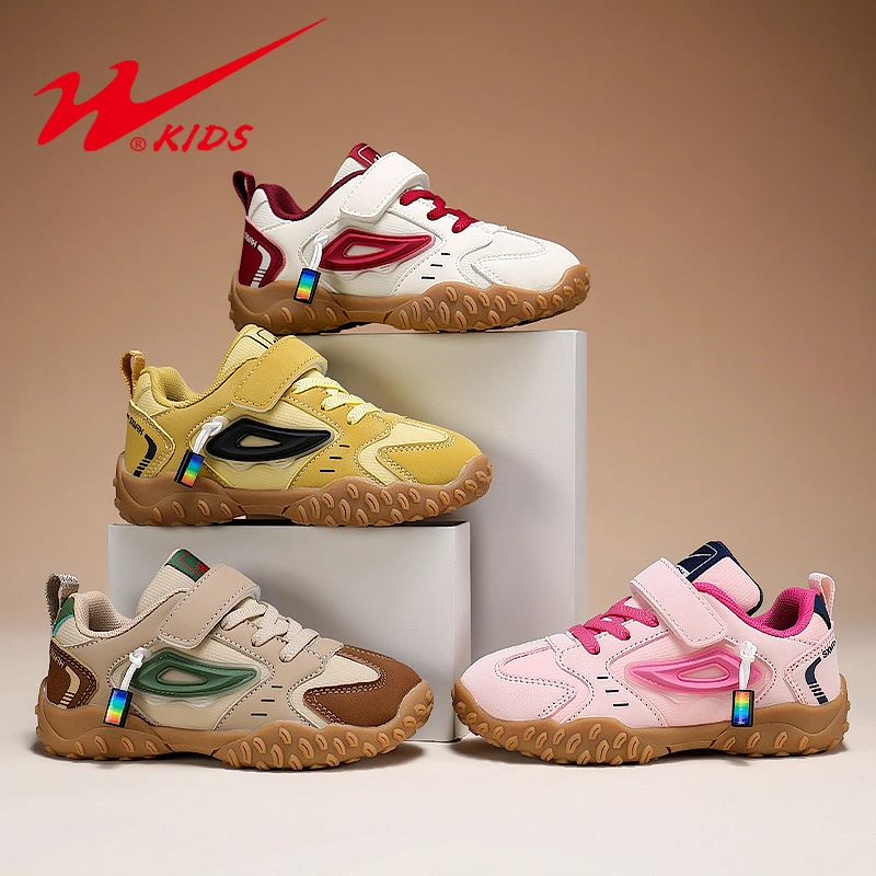 双星童鞋秋季男女童阿甘鞋皮面防水运动鞋防滑百搭休闲鞋子90248