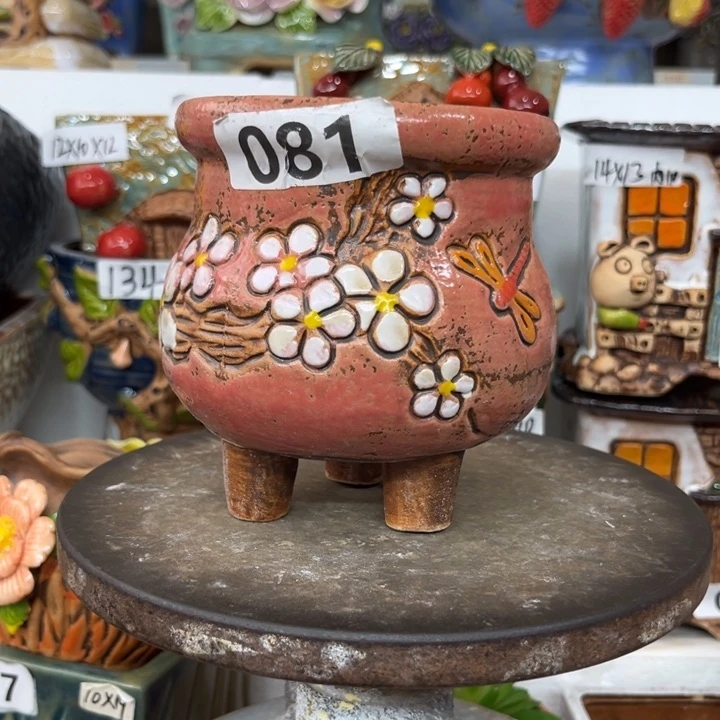 紫砂花盆粗陶材质多肉花盆