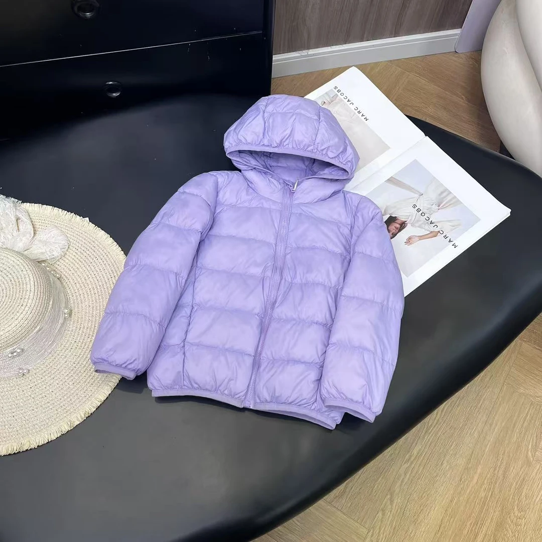 儿童秋冬轻薄款连帽羽绒服H9306