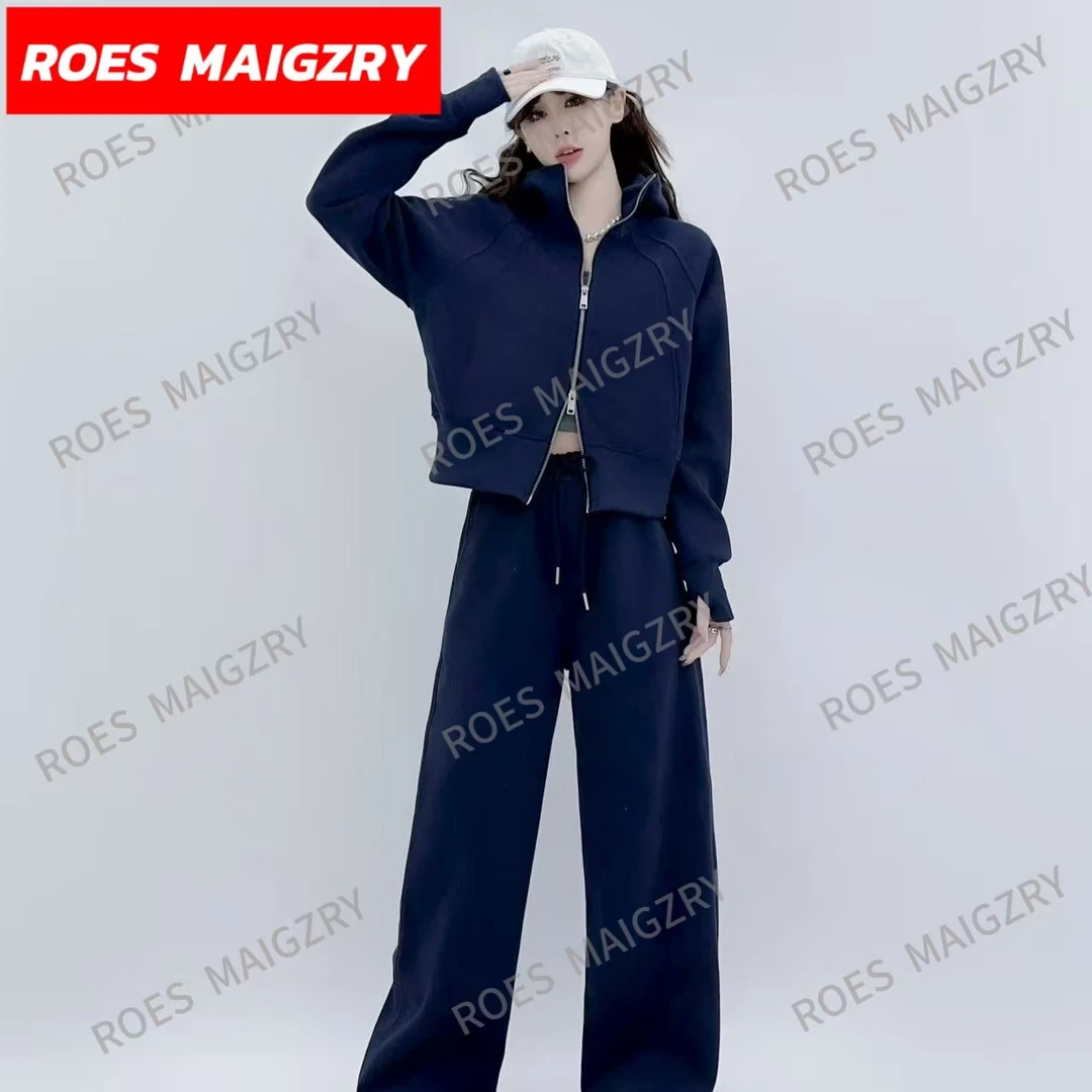 ROES MAIGZRY2025秋拉链衫连帽套装卫裤休闲时尚百搭显瘦小个子