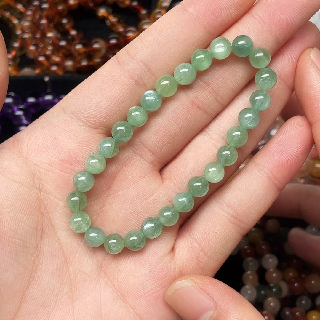 水晶手链未镶嵌蓝绿晶7