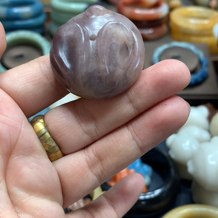 石英质玉（黄龙玉）合金颈饰