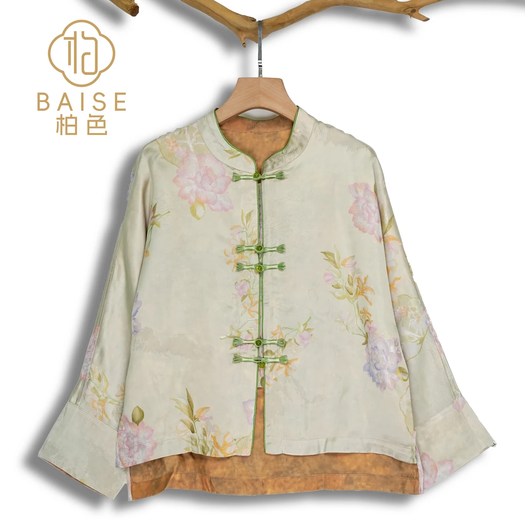 中式开衫复古盘扣传统改良春季女装宽松上衣2600