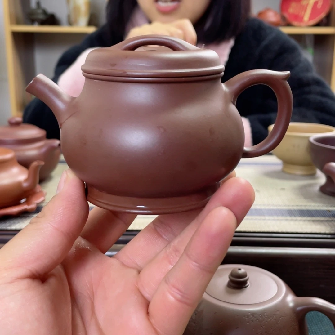 紫砂茶壶颂金格紫泥