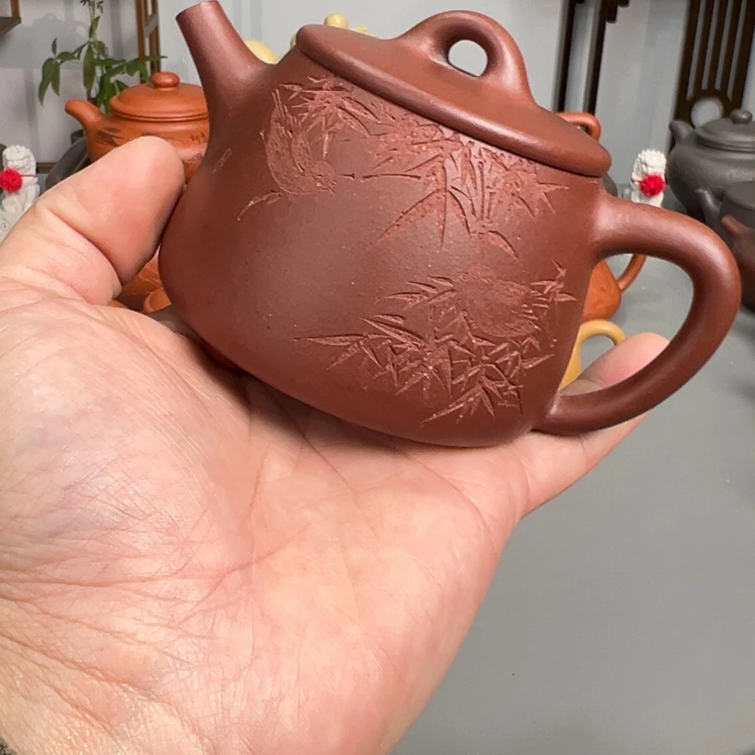 紫砂茶壶底槽清高瓢210cc