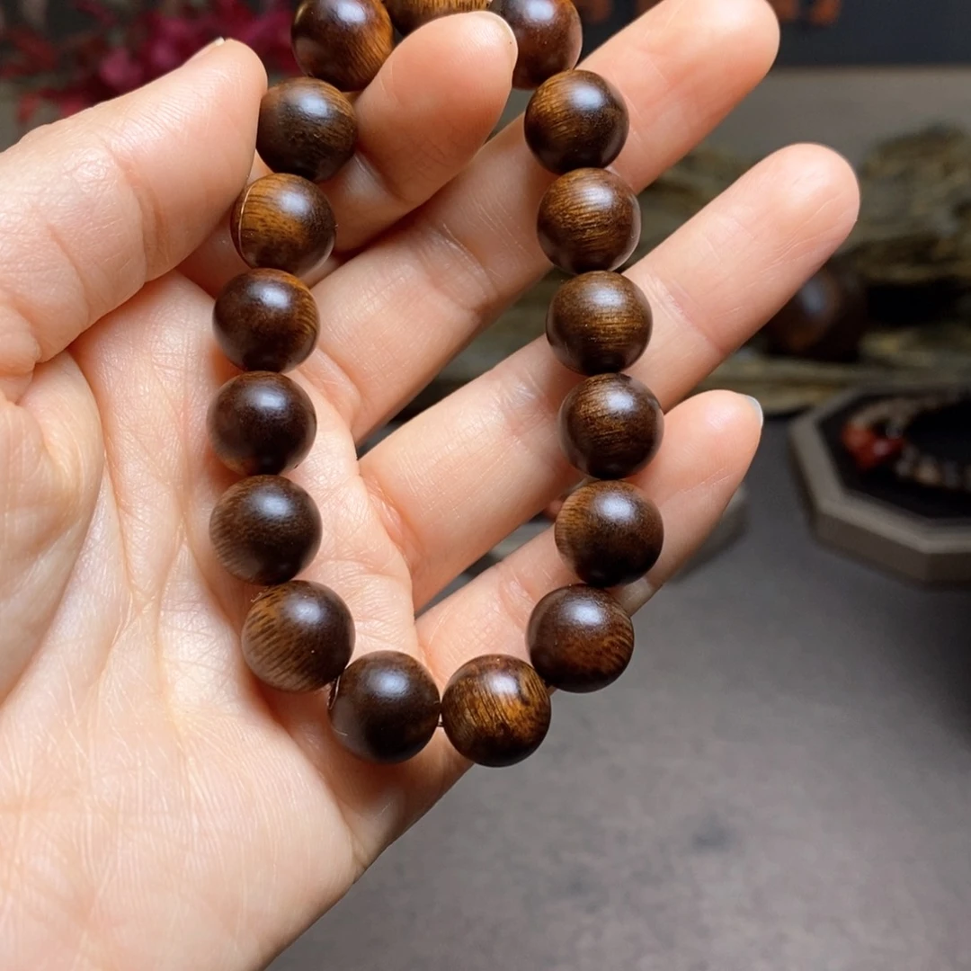 沉香手串越南芽庄黄棋玉化1.2