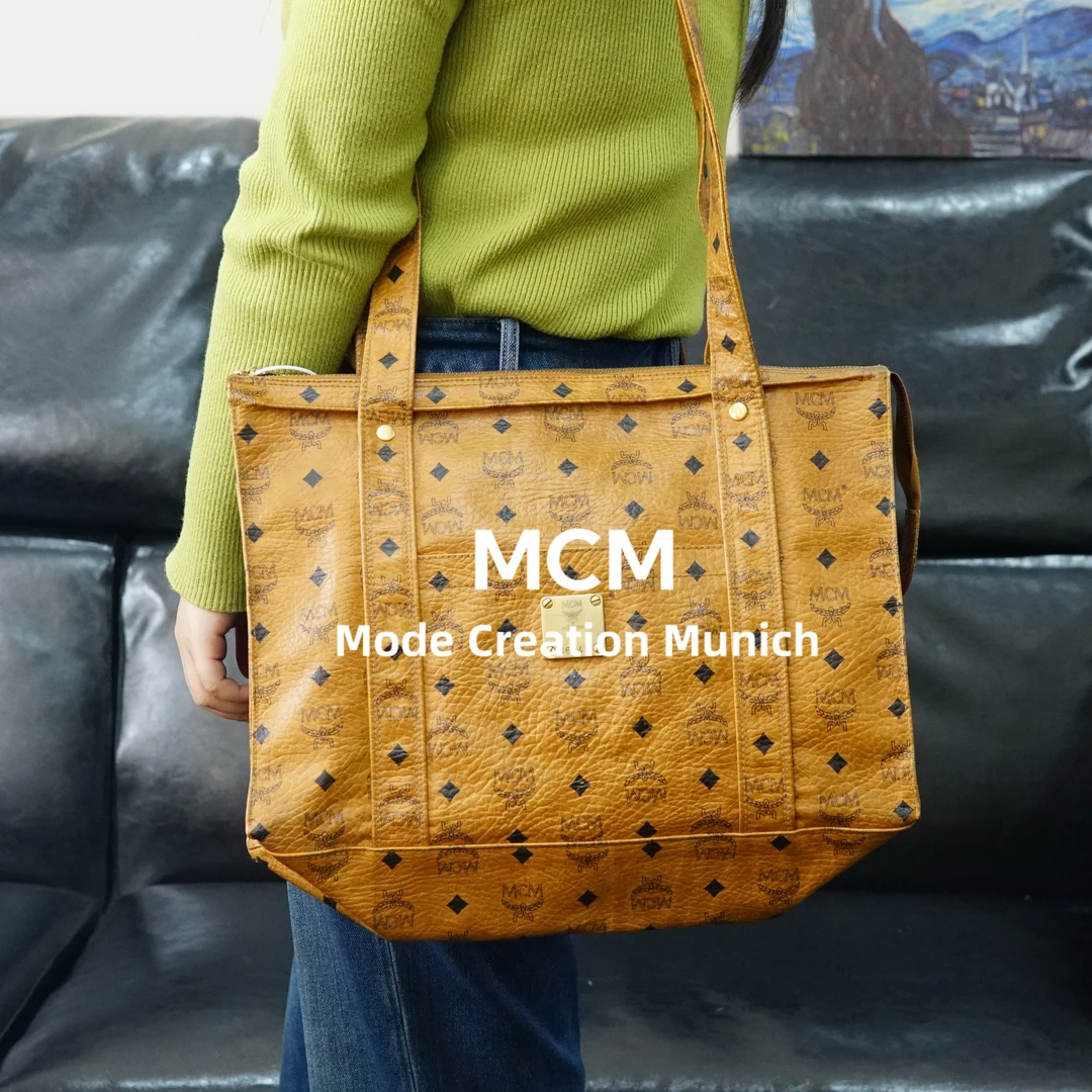 95新 MCM 干邑色单肩包/FYWJ12502535/2535