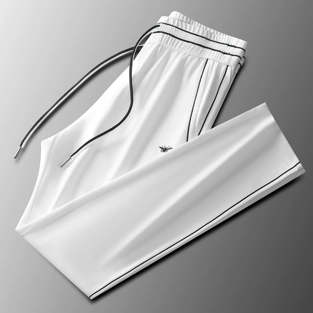 简纳曼克轻奢休闲运动裤男士秋季新款百搭太空棉莫代尔直筒卫裤男