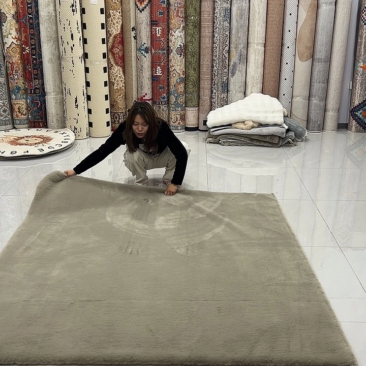 混纺尺寸误差正负1-3厘米180×200麂皮绒仿兔毛特价福利