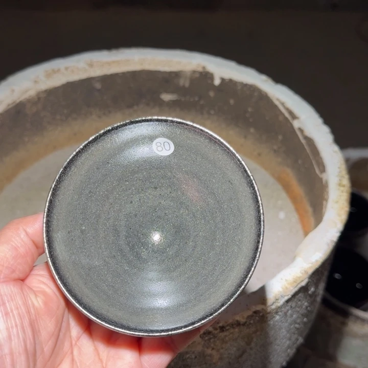 军***小雨茶盏，手工柴烧