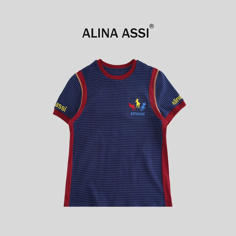 【糯米姐】2025春夏新款百搭时尚T恤简约显瘦短袖上衣YMK611