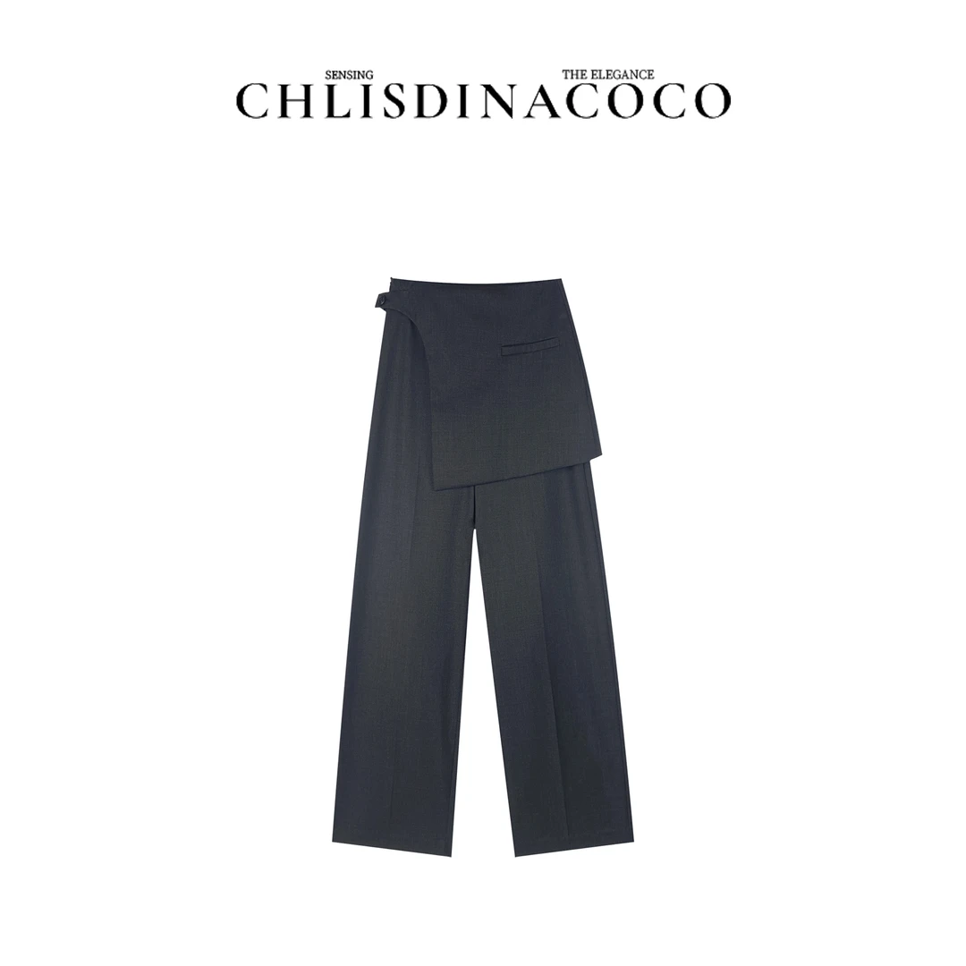 |繁花似锦|春夏高定羊毛设计腰头高级感百搭休闲直筒裤k1116