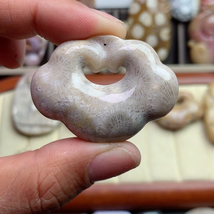硅化珊瑚（珊瑚玉）颈饰未镶嵌