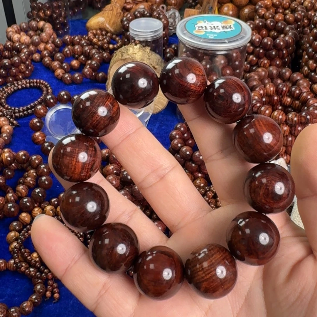 黄花梨/降香黄檀手串/手链正宗臻品紫油梨老料2.0规格海黄手串