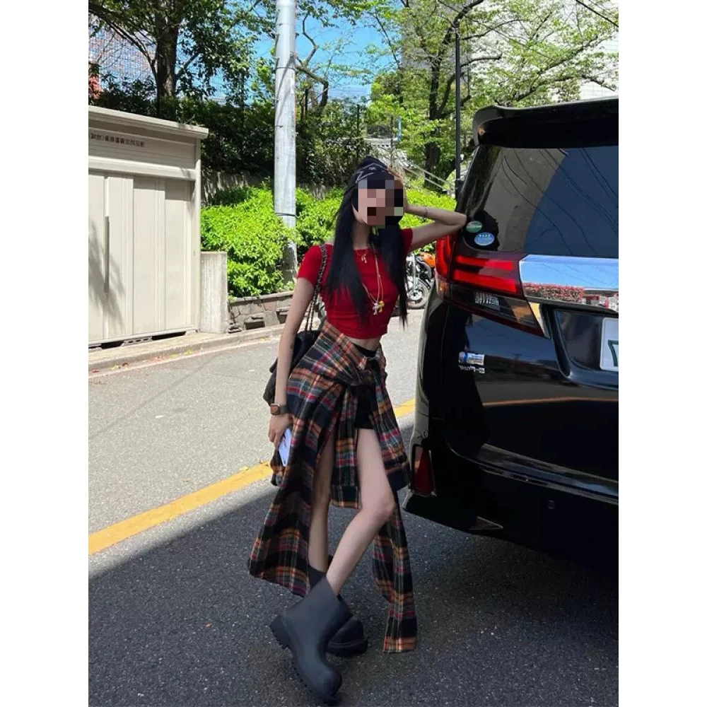 【小艾专属】街头辣妹套装裙设计感小众百搭套装QG0025
