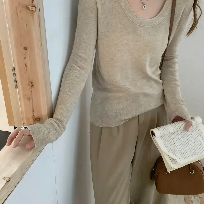 小涂豆家圆领针织打底