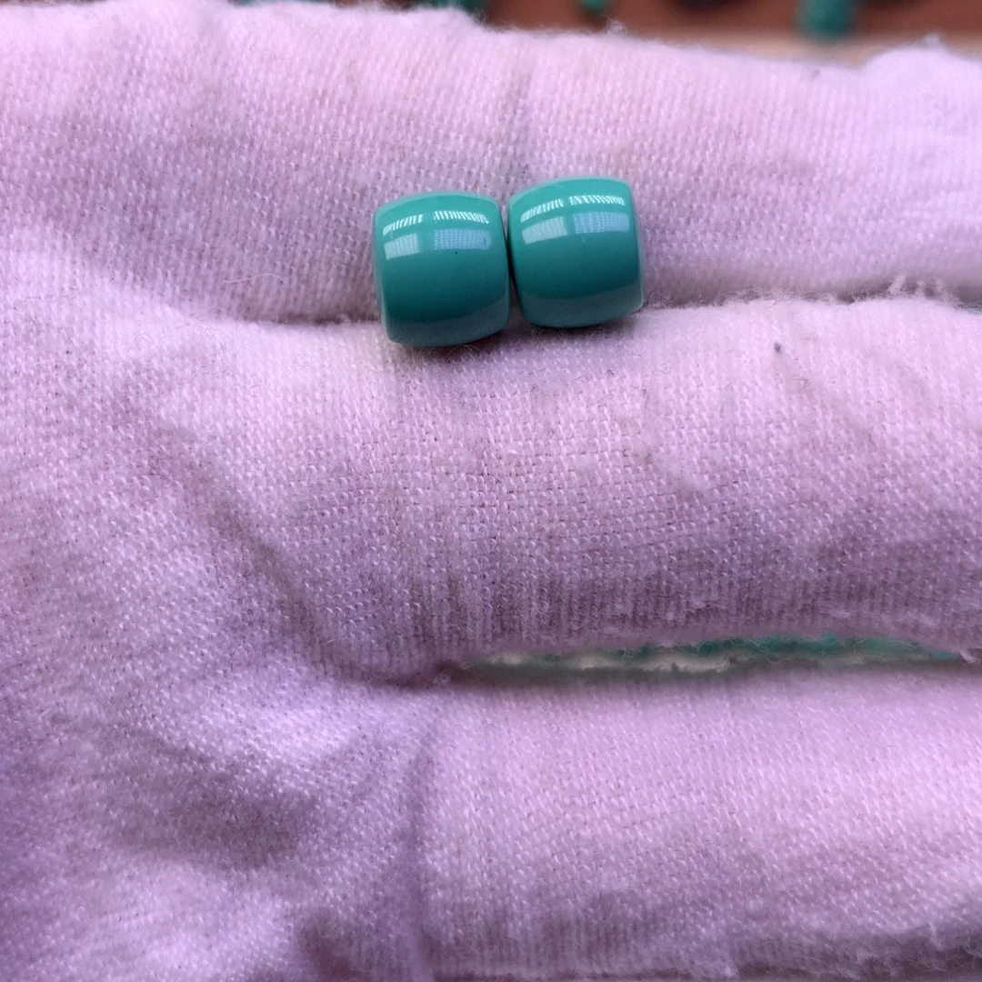 原生态散珠配珠直切一对卡8