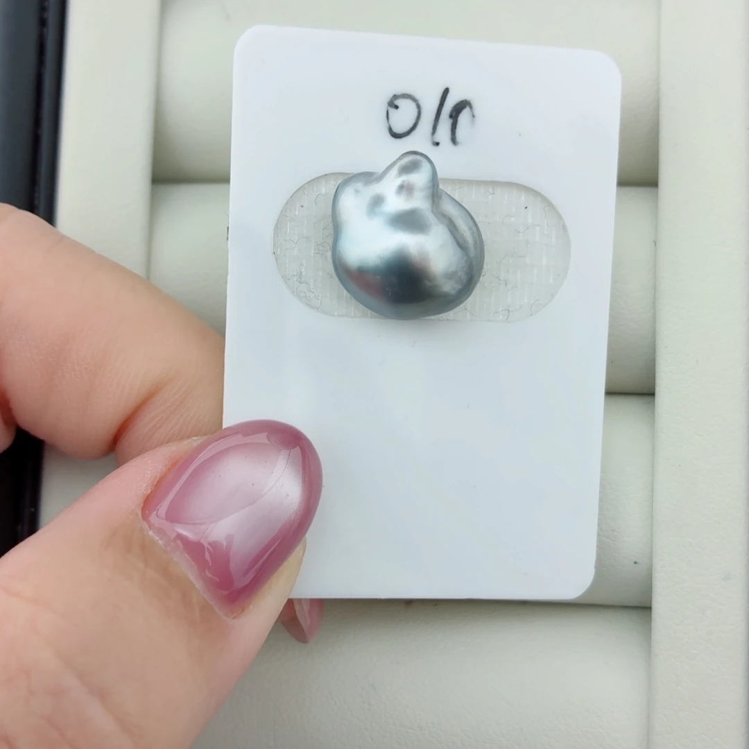 海水珍珠裸珠海水珍珠大溪地铂金灰keshi裸珠